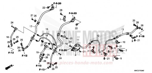 FLEXIBLE DE FREIN/TUYAU DE FREIN GL1800BK de 2019